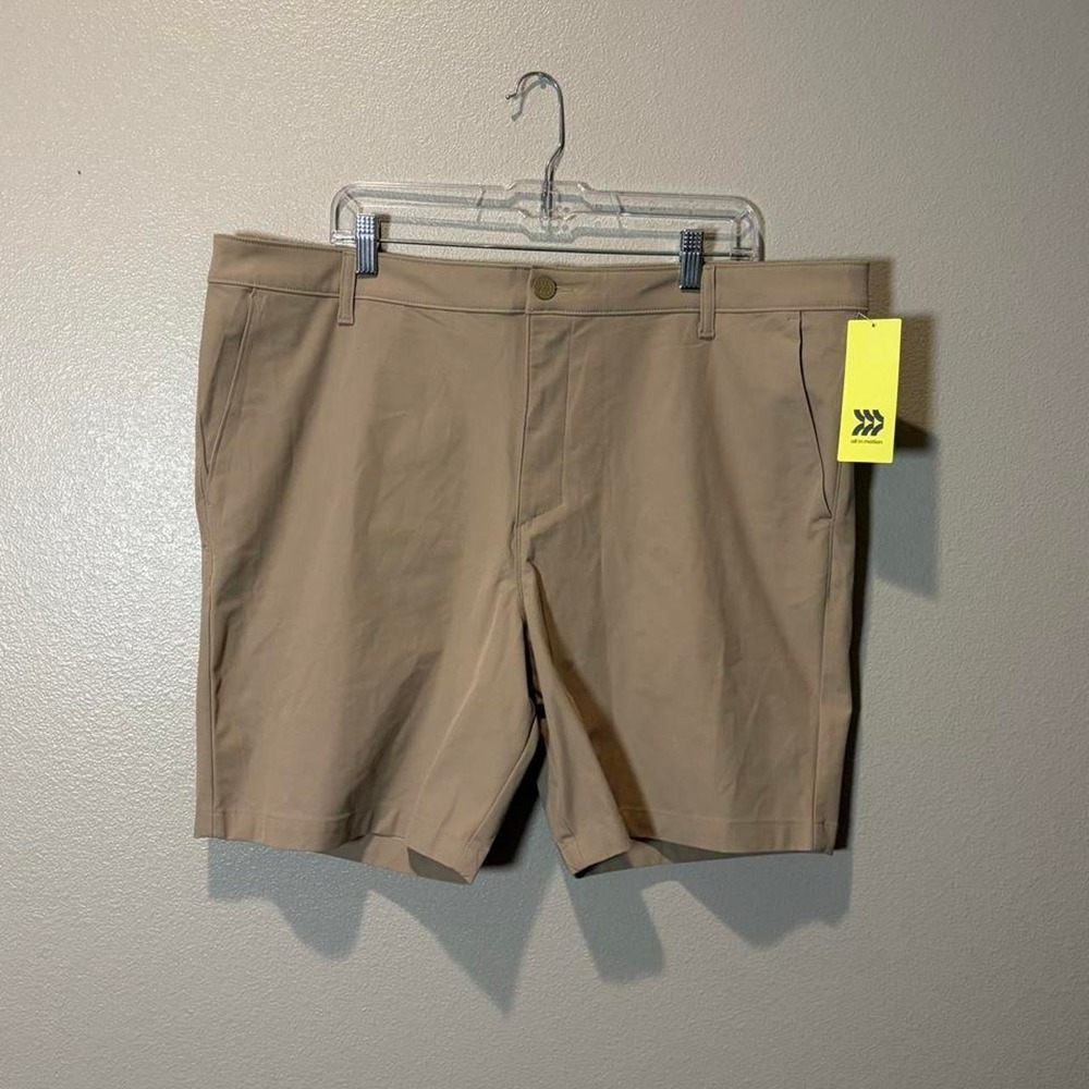 All in Motion Men's Golf Shorts Tan